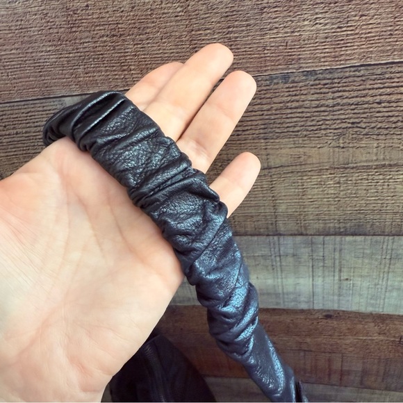 Spikes & Sparrow Leather Shoulder Bag - Harli - Black - Picture 11 of 14